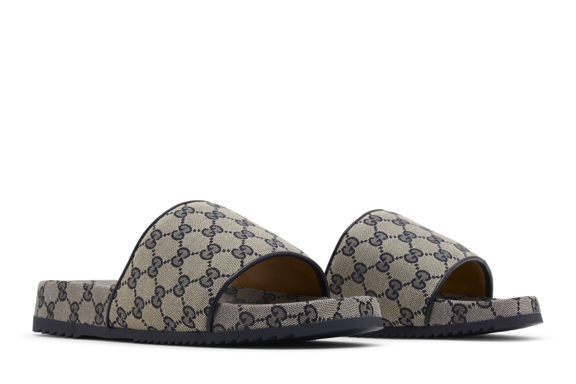 Gucci GG Slide Sandal 'Beige Blue Monogram'