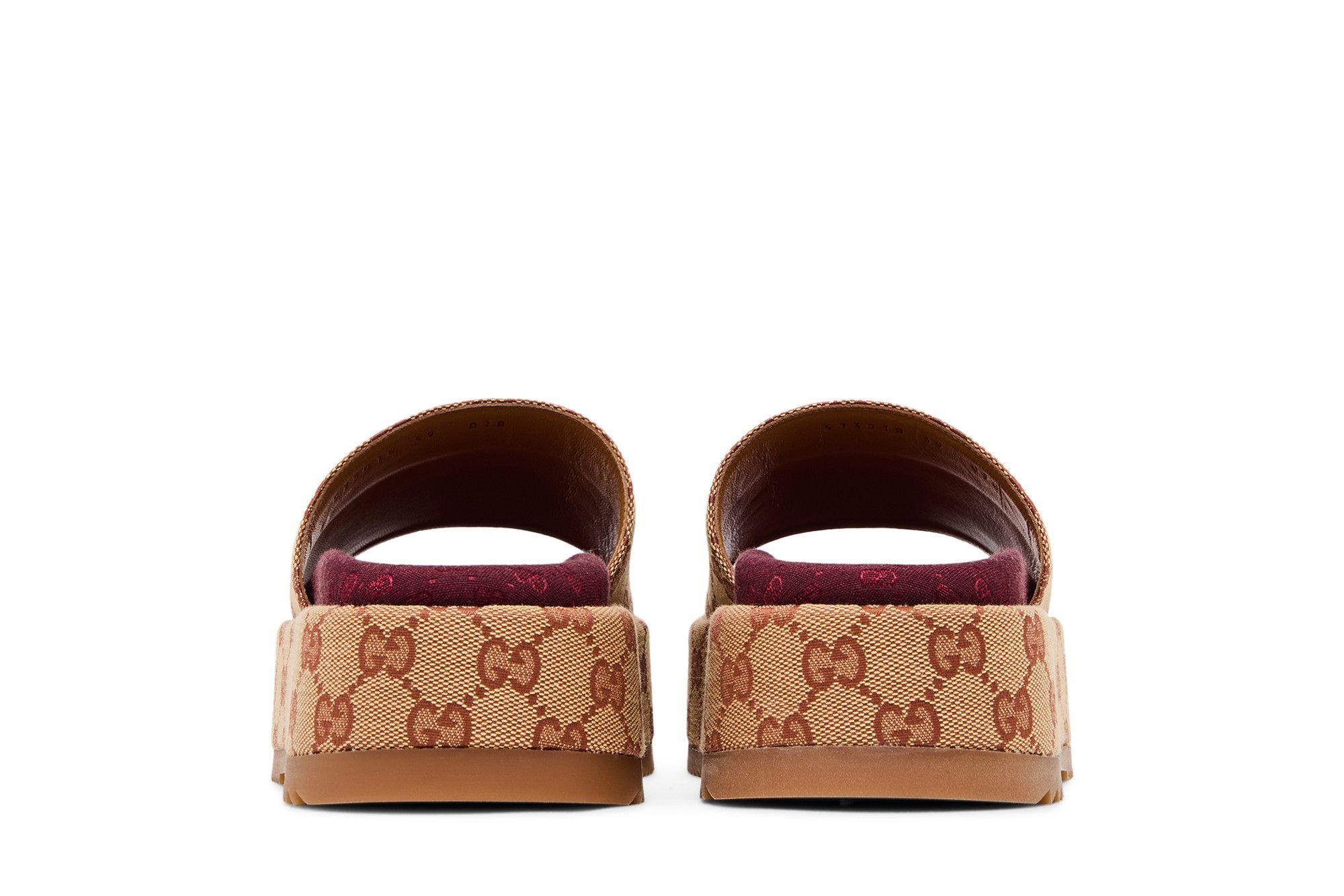 Gucci Wmns GG Slide Sandal 'Monogram - Beige Brick Red'