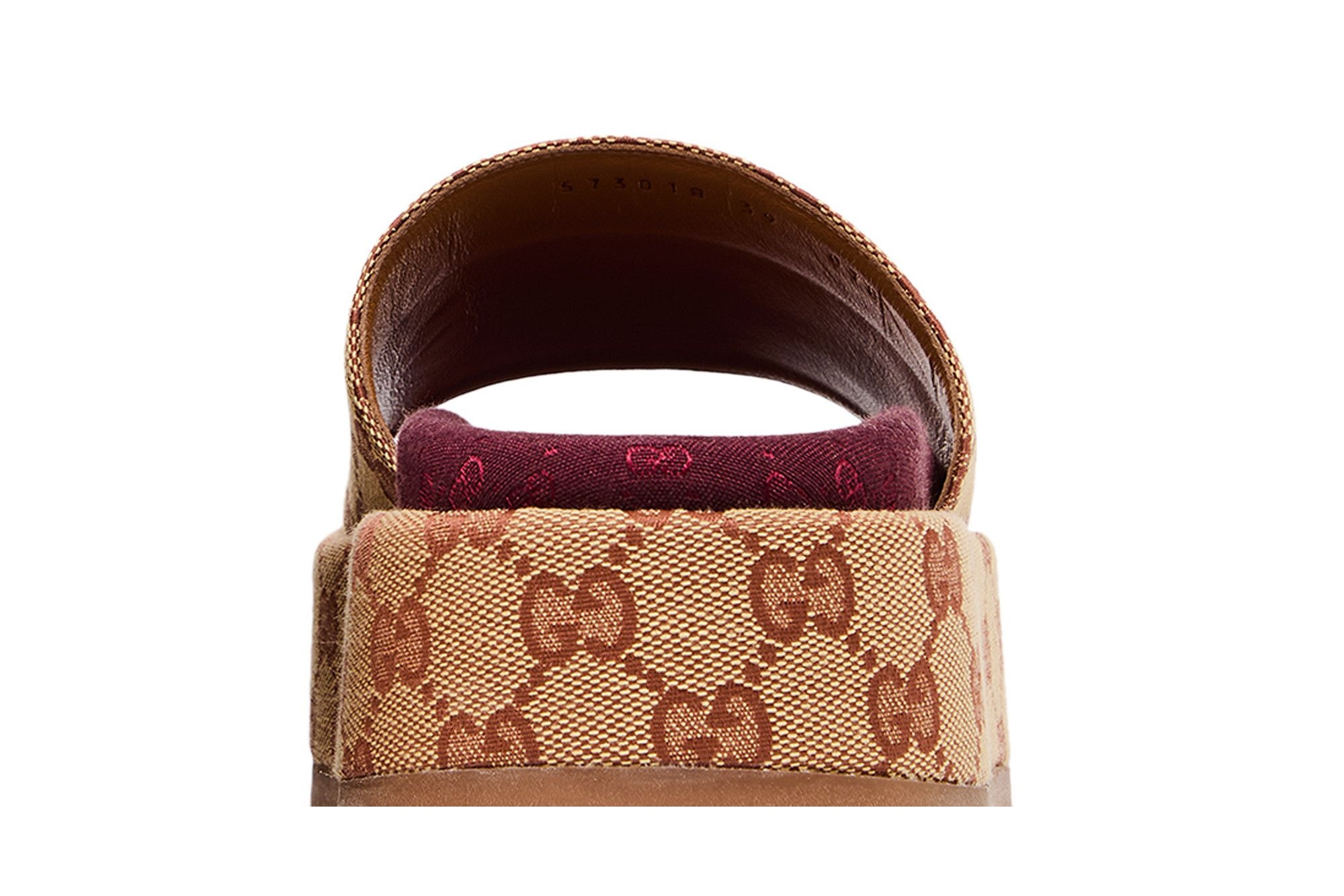 Gucci Wmns GG Slide Sandal 'Monogram - Beige Brick Red'