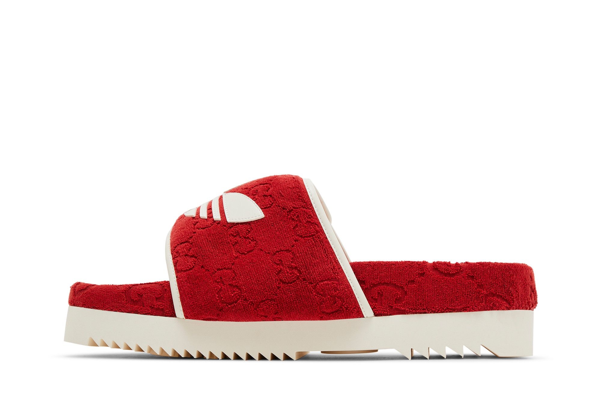 Adidas x Gucci GG Platform Sandal 'Red Cotton Sponge'