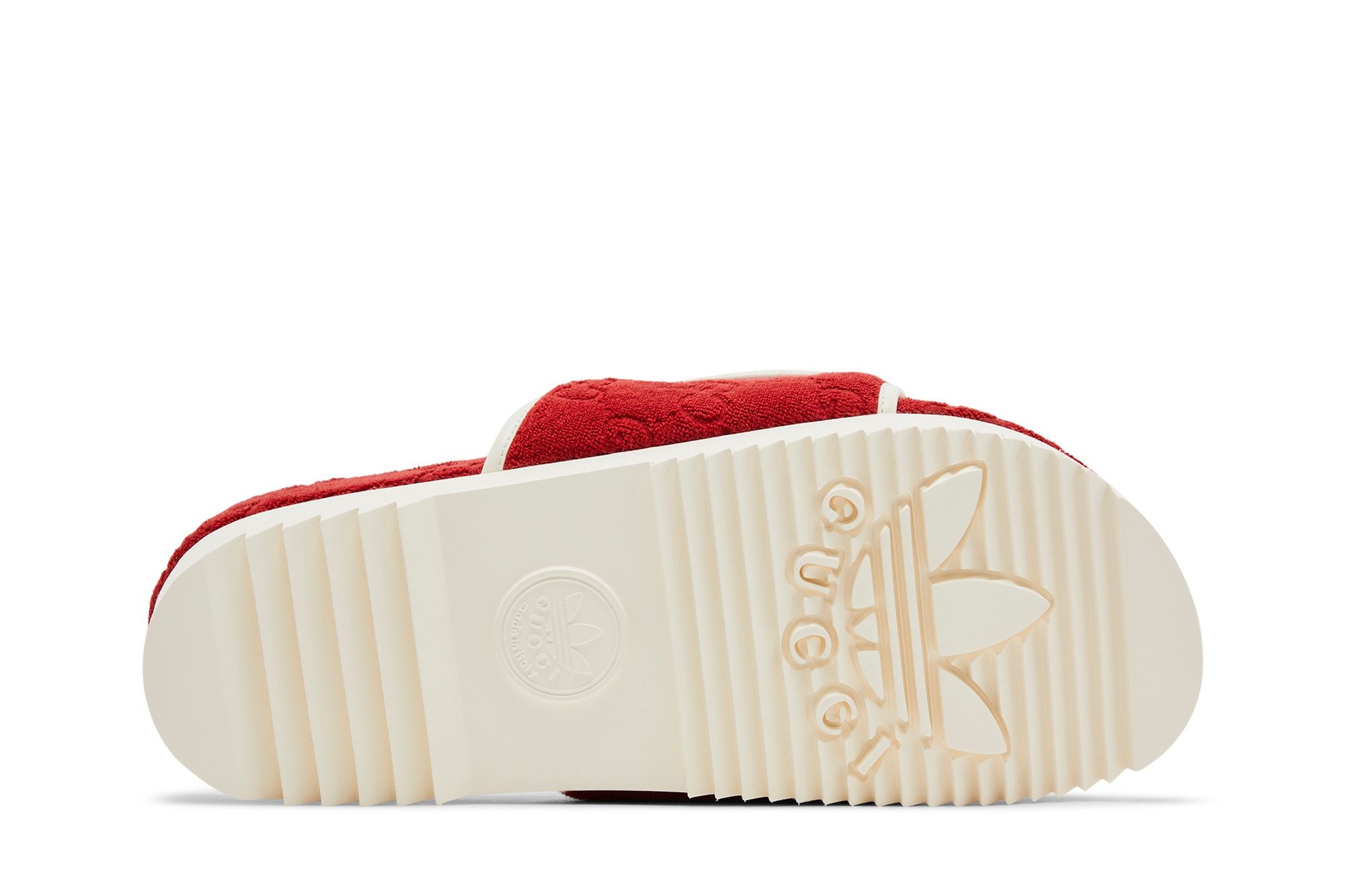 Adidas x Gucci GG Platform Sandal 'Red Cotton Sponge'