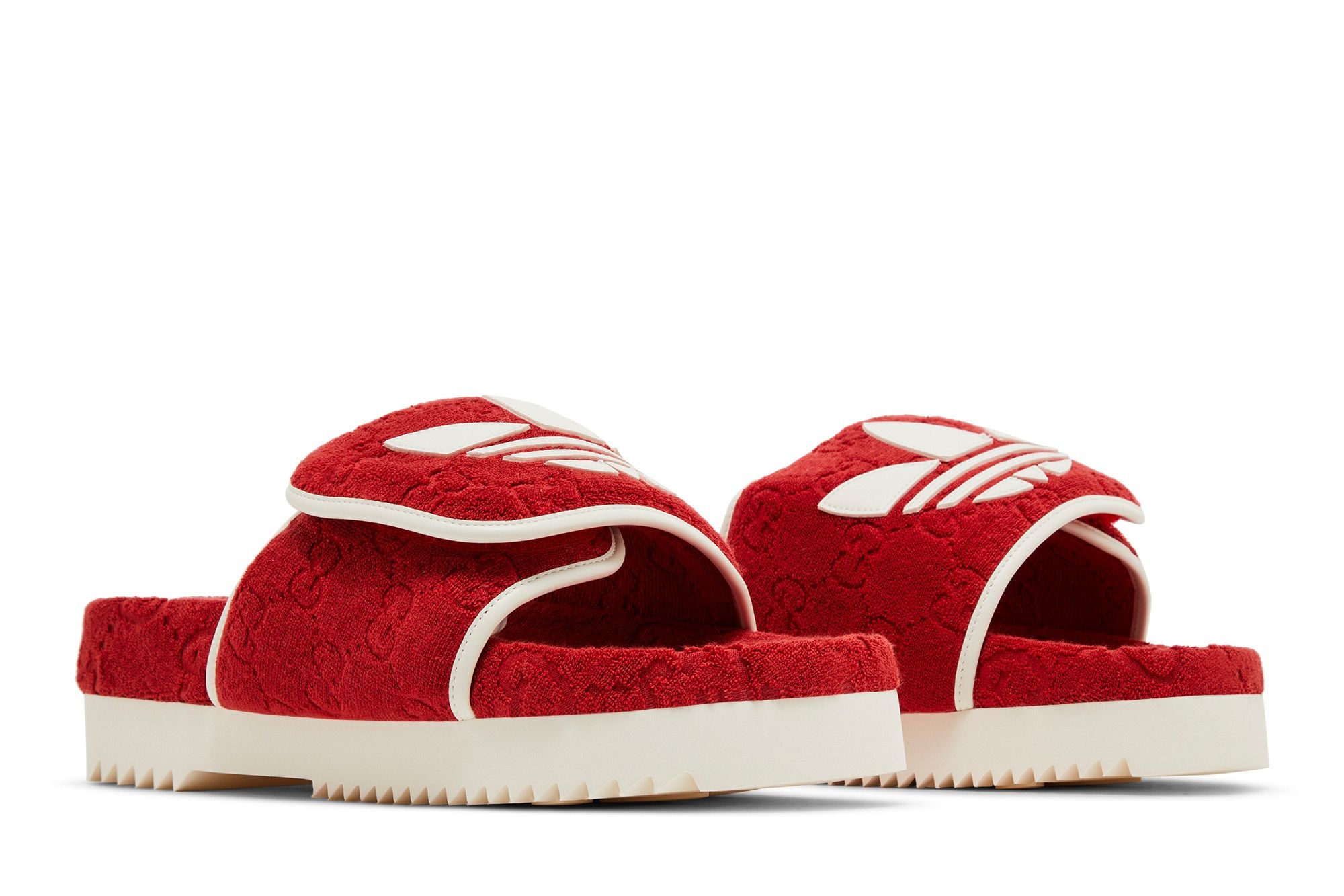 Adidas x Gucci GG Platform Sandal 'Red Cotton Sponge'