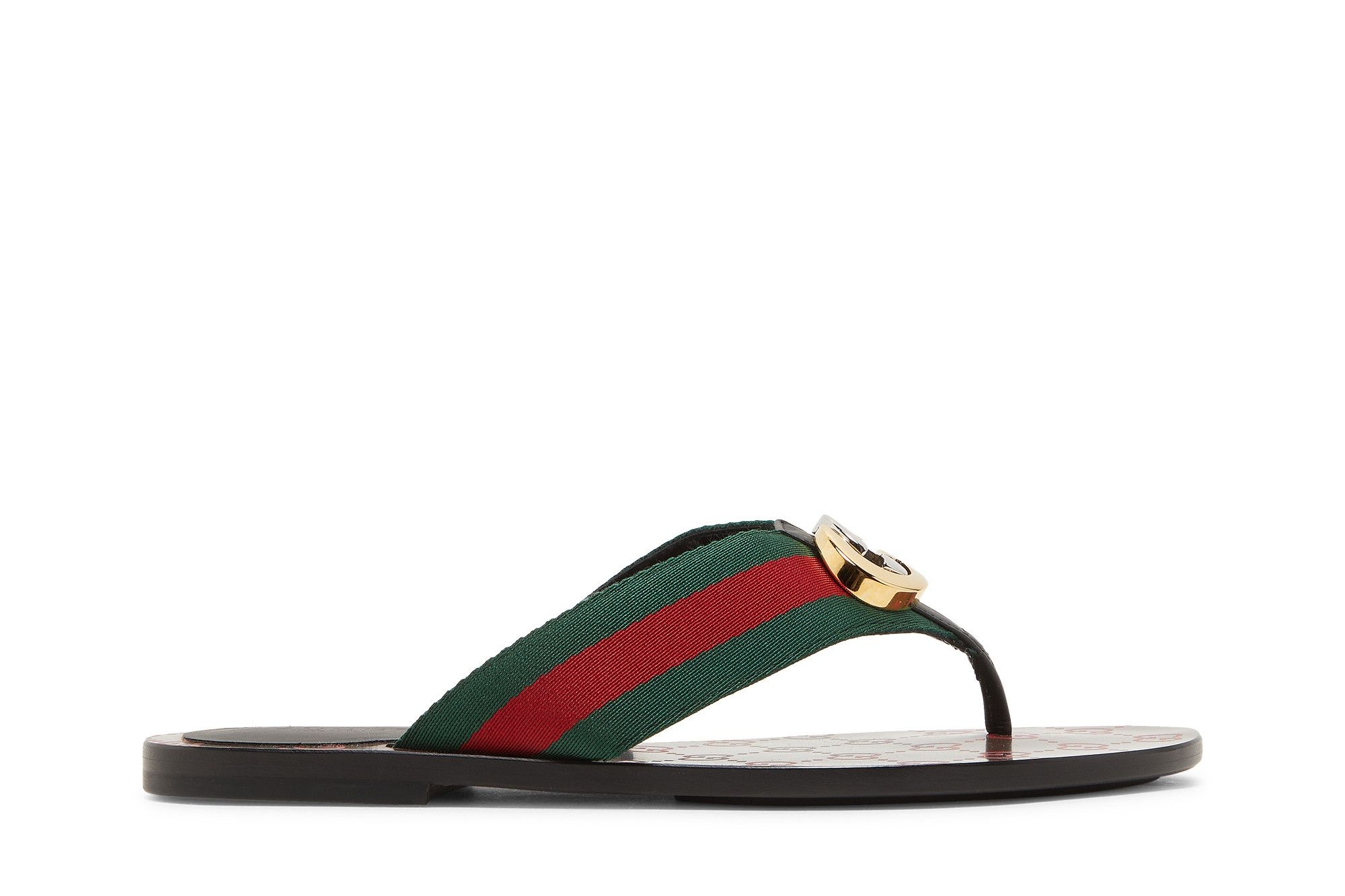 Gucci Wmns GG Web Sandal 'Black Green Red'
