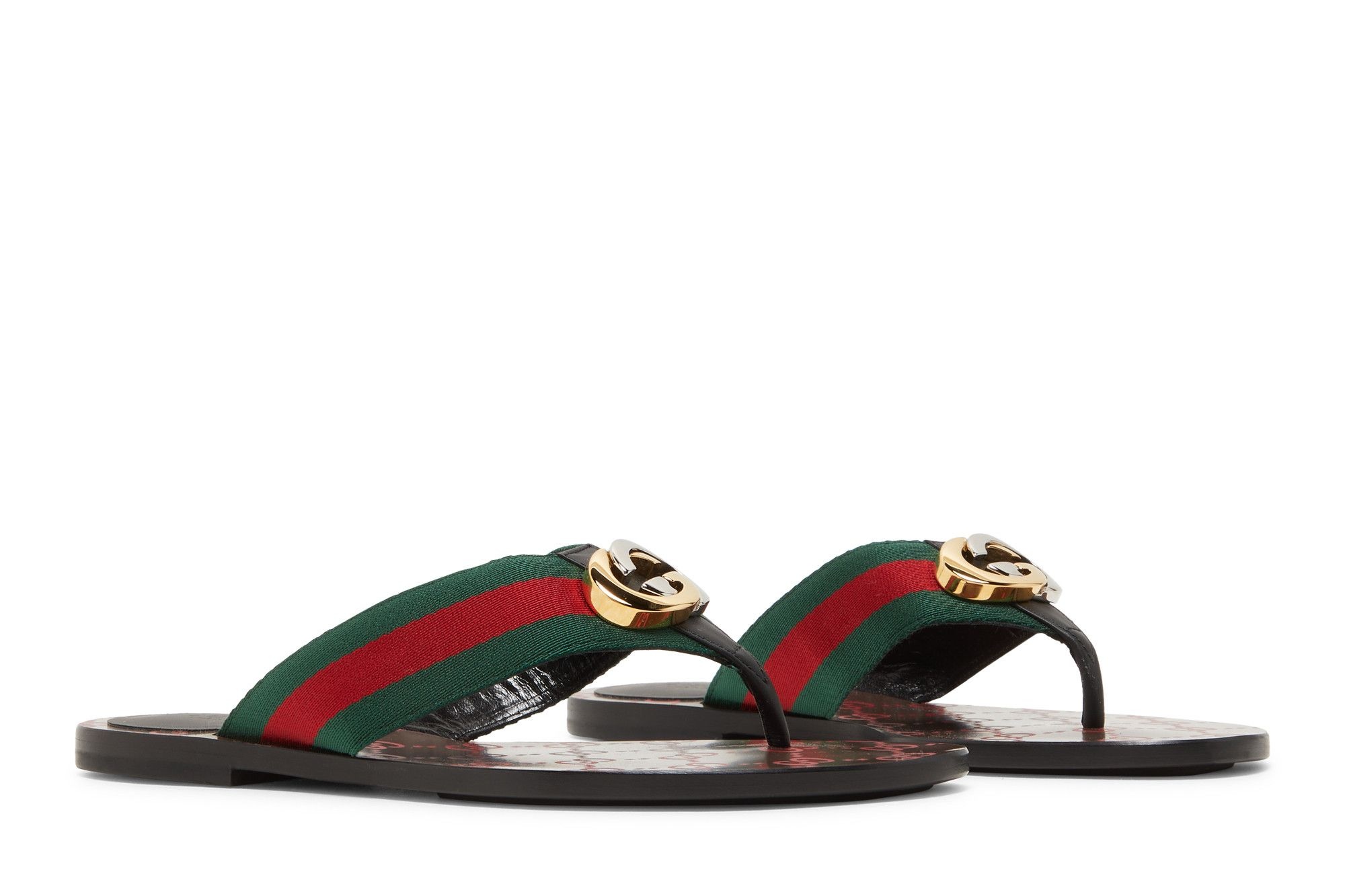 Gucci Wmns GG Web Sandal 'Black Green Red'