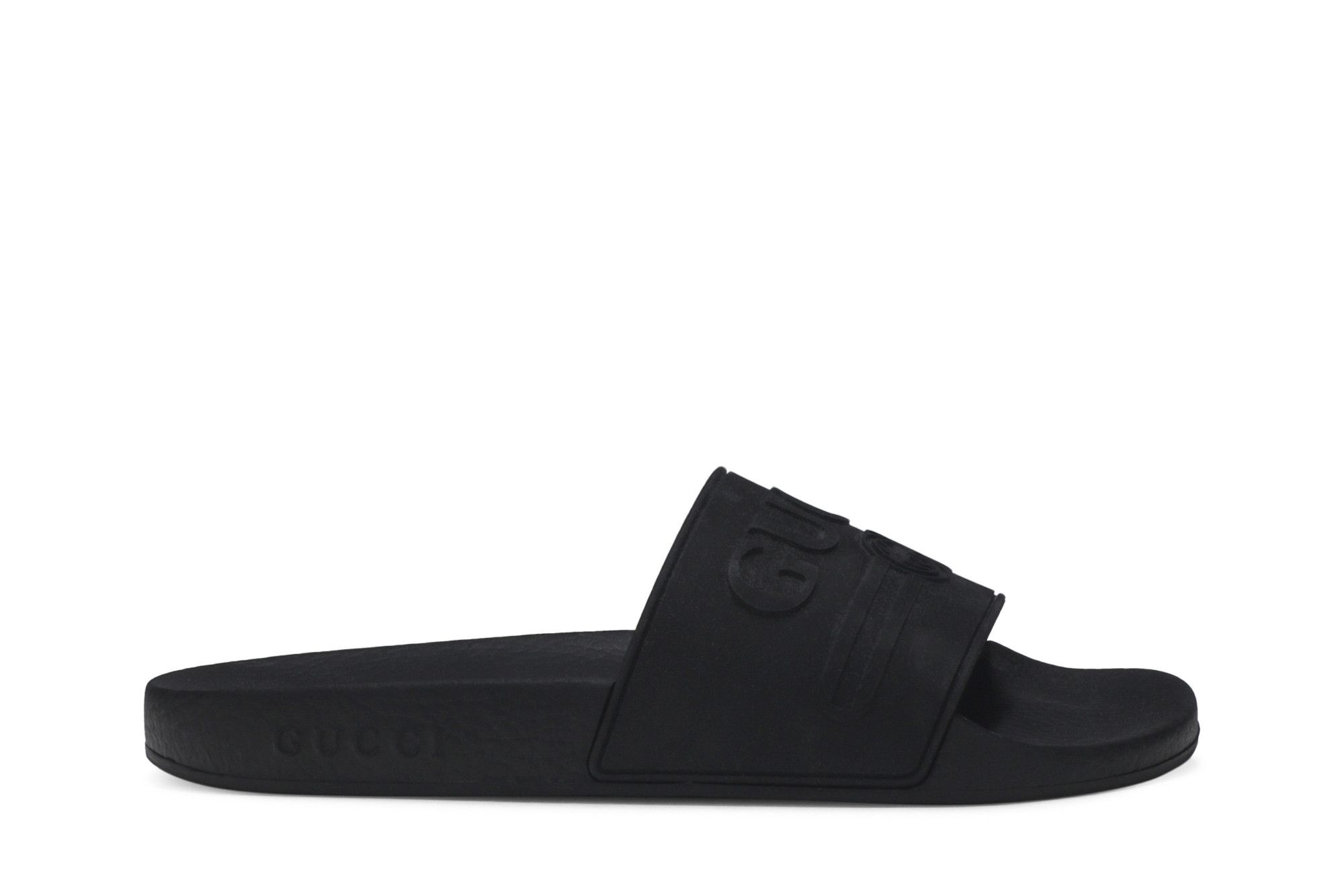 Gucci Wmns Logo Rubber Slide 'Black'
