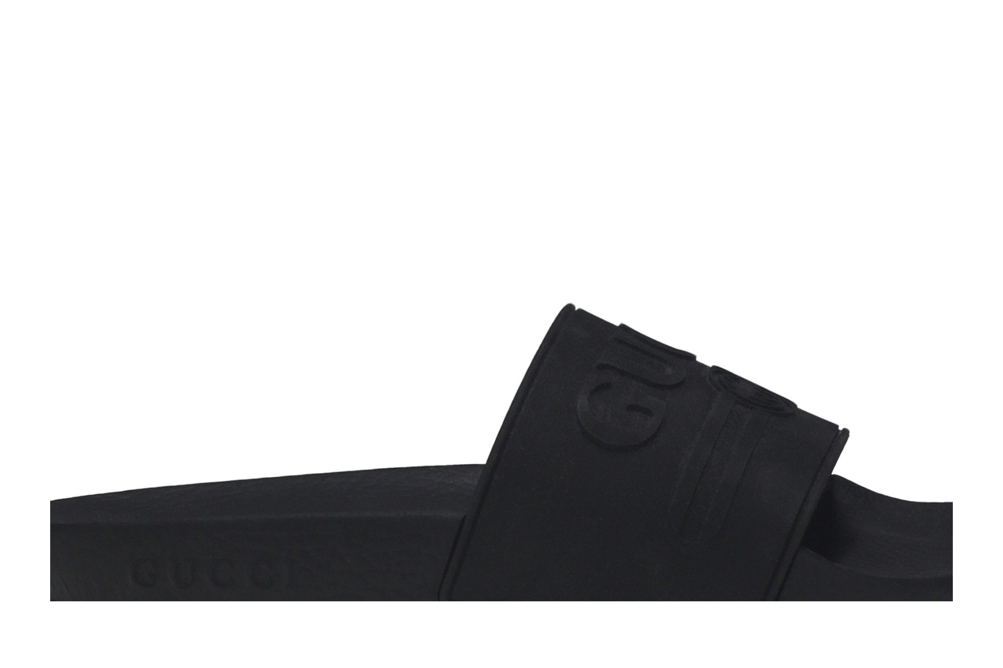 Gucci Wmns Logo Rubber Slide 'Black'