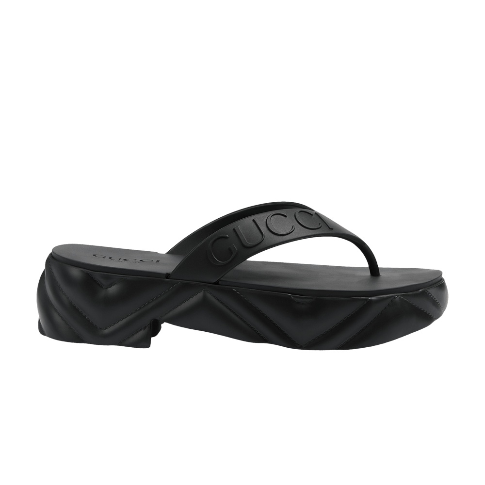 Gucci Wmns Thong Platform Sandal 'Black'
