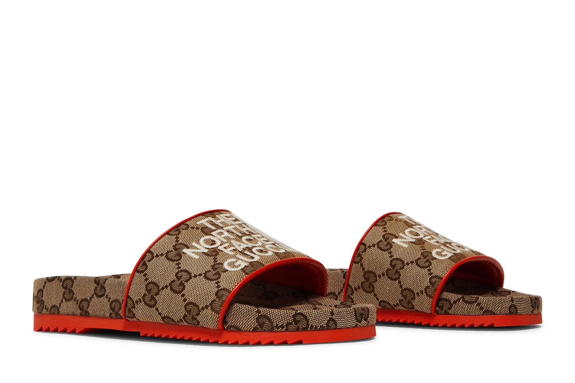 The North Face x Gucci Wmns Slide 'Beige Orange Monogram'
