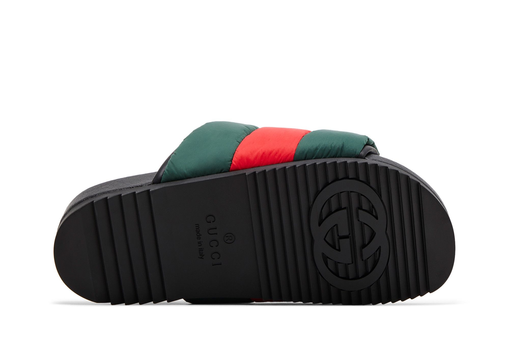 Gucci Wmns Padded Web Slide Sandal 'Green Red'