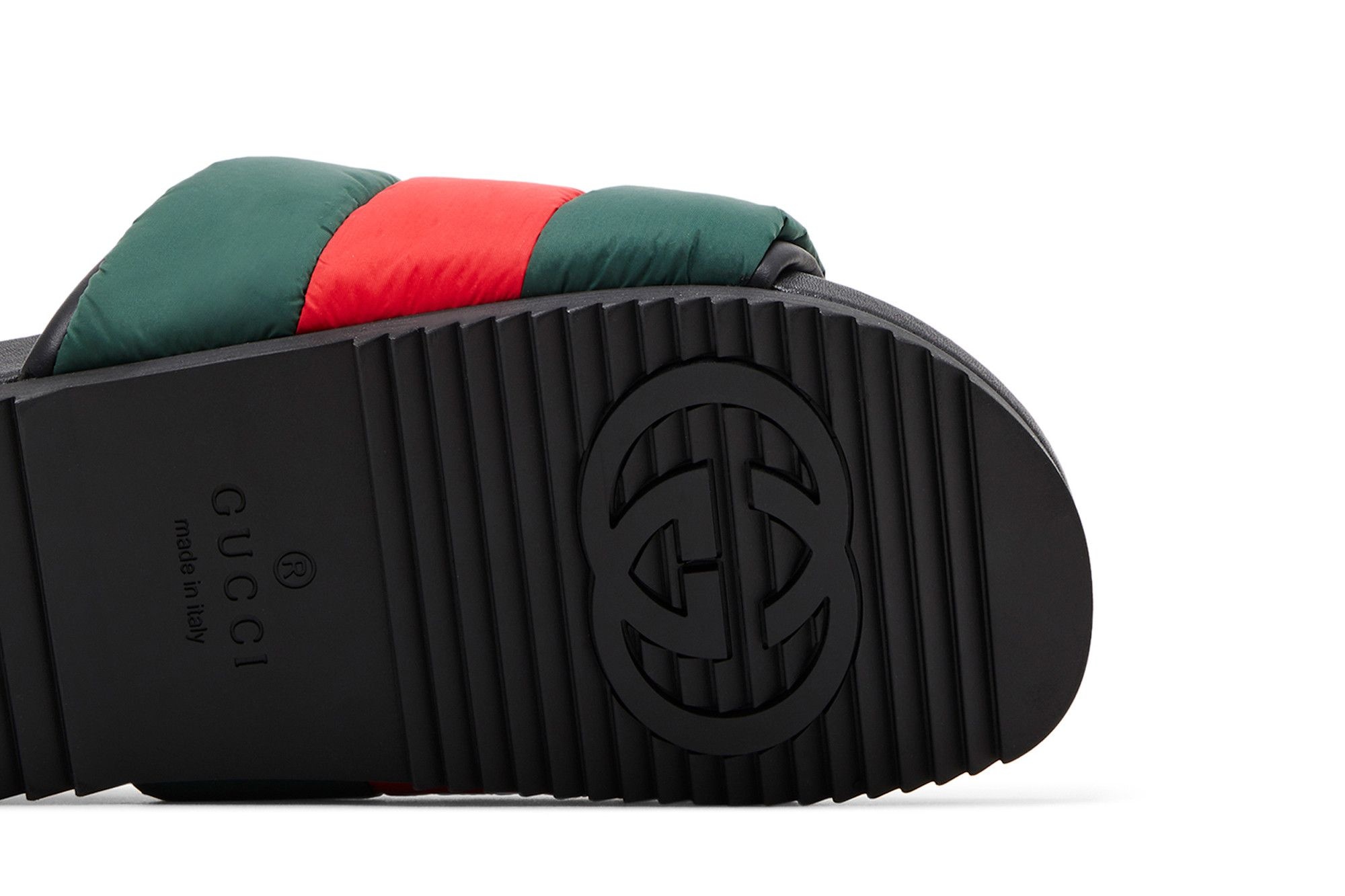 Gucci Wmns Padded Web Slide Sandal 'Green Red'