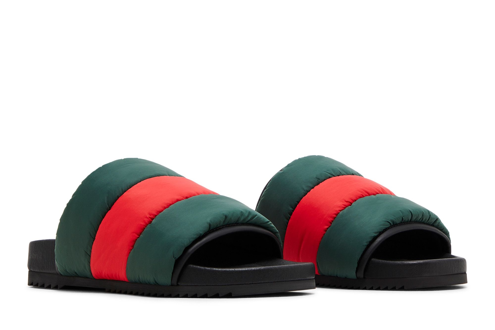 Gucci Wmns Padded Web Slide Sandal 'Green Red'