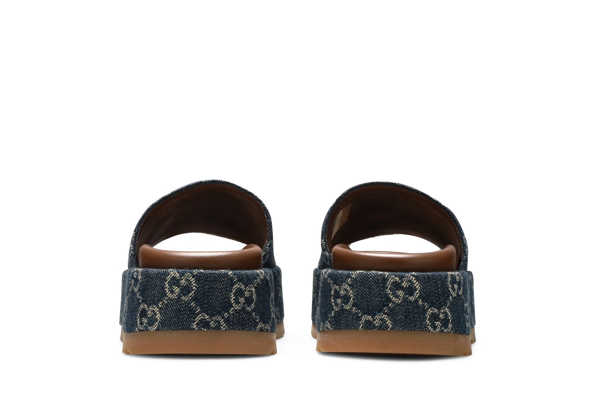 Gucci Wmns Platform Slide Sandal 'Allover GG Denim'