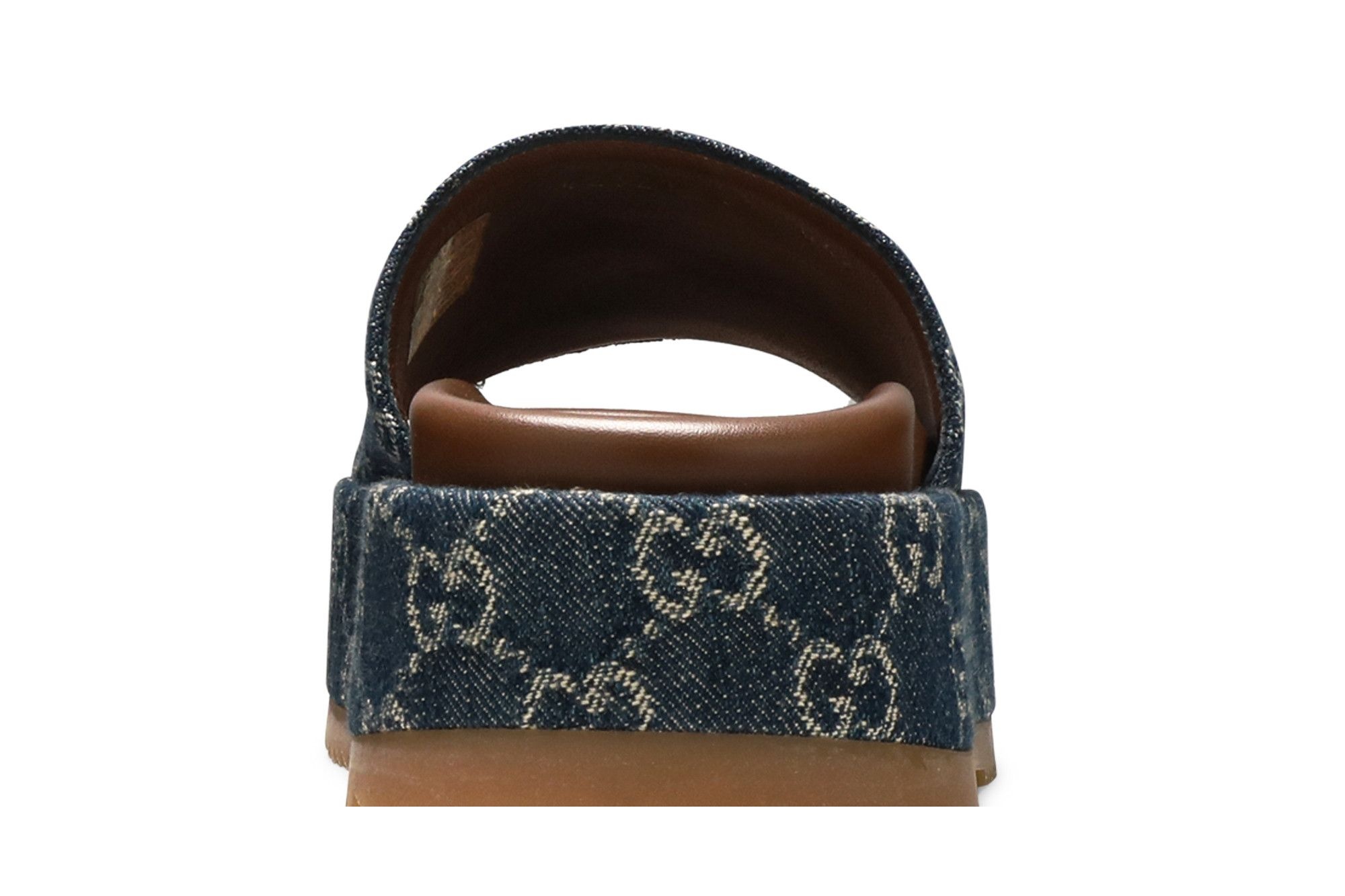 Gucci Wmns Platform Slide Sandal 'Allover GG Denim'