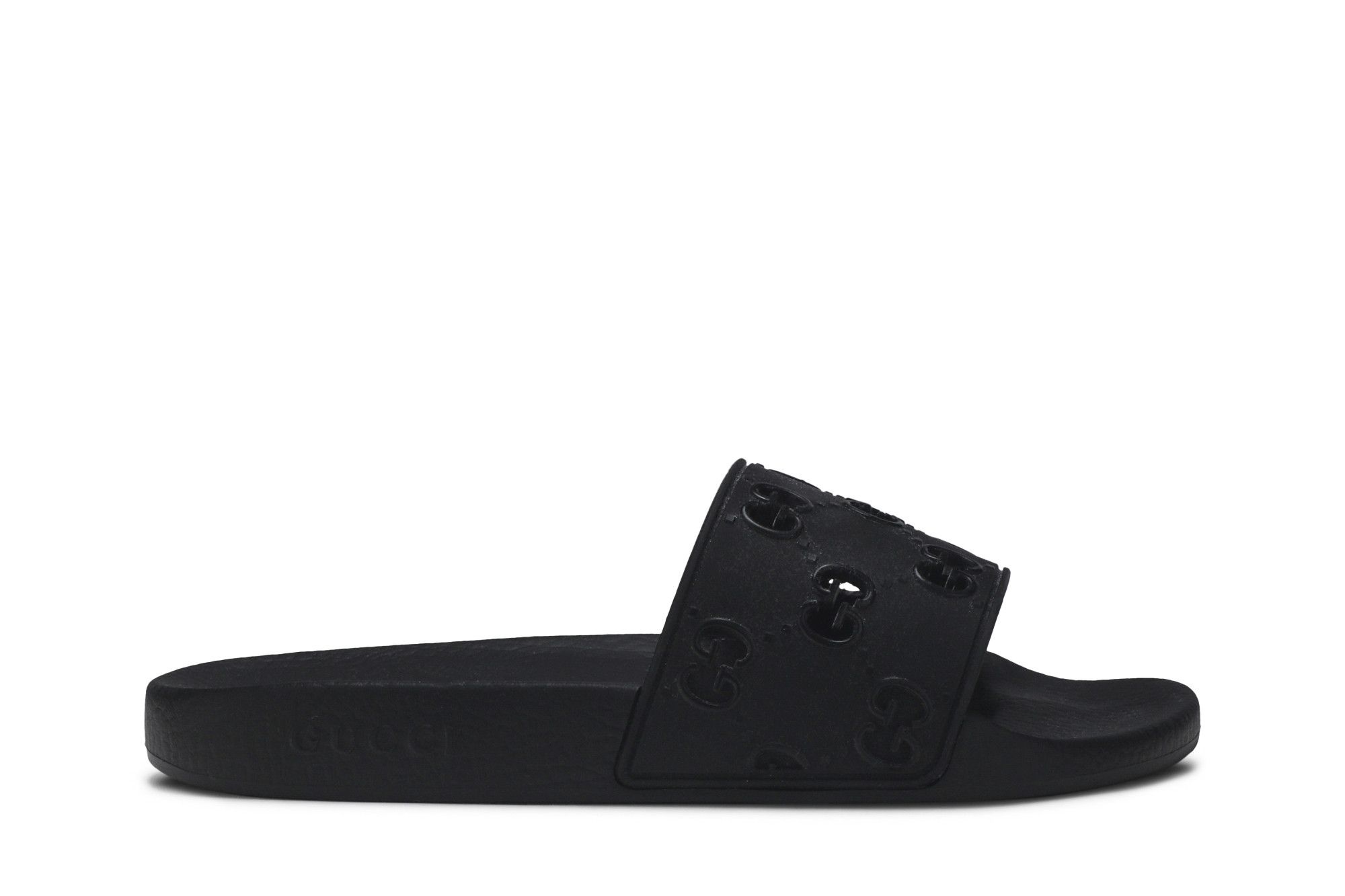 Gucci Rubber GG Slide 'Black'