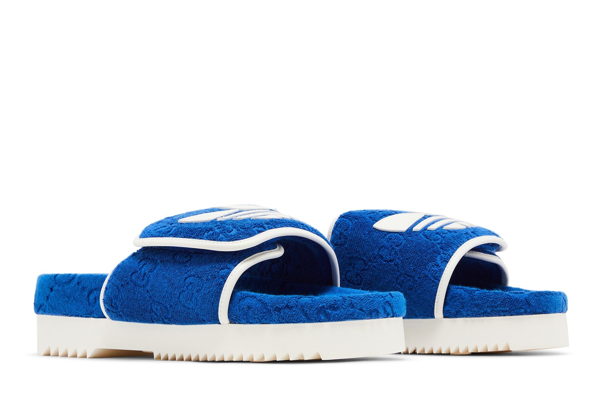Adidas x Gucci GG Platform Sandal 'Blue Cotton Sponge'