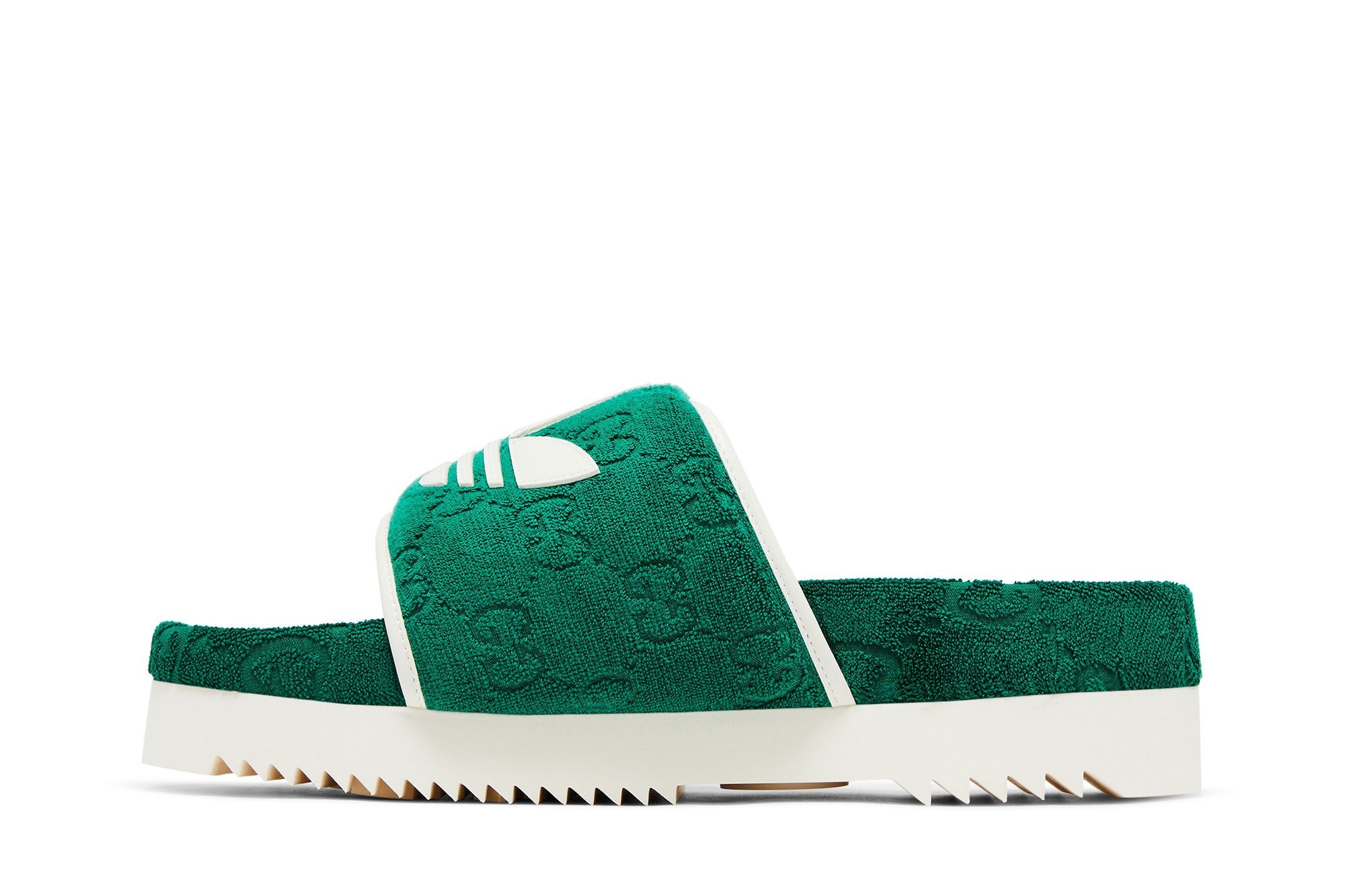 Adidas x Gucci GG Platform Sandal 'Green Cotton Sponge'