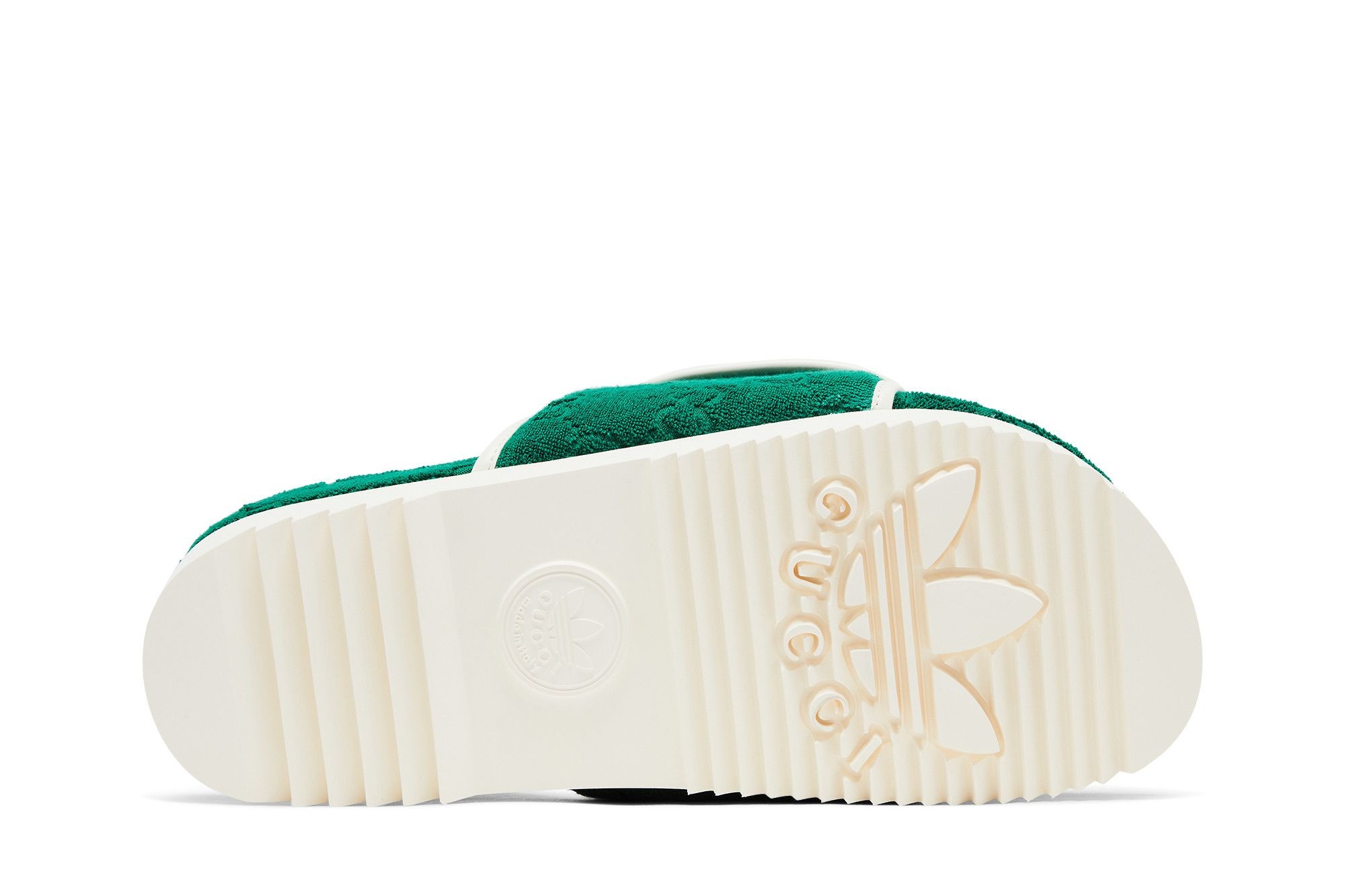 Adidas x Gucci GG Platform Sandal 'Green Cotton Sponge'