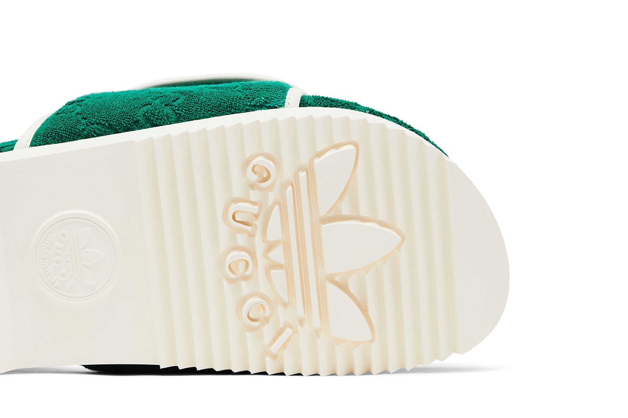 Adidas x Gucci GG Platform Sandal 'Green Cotton Sponge'