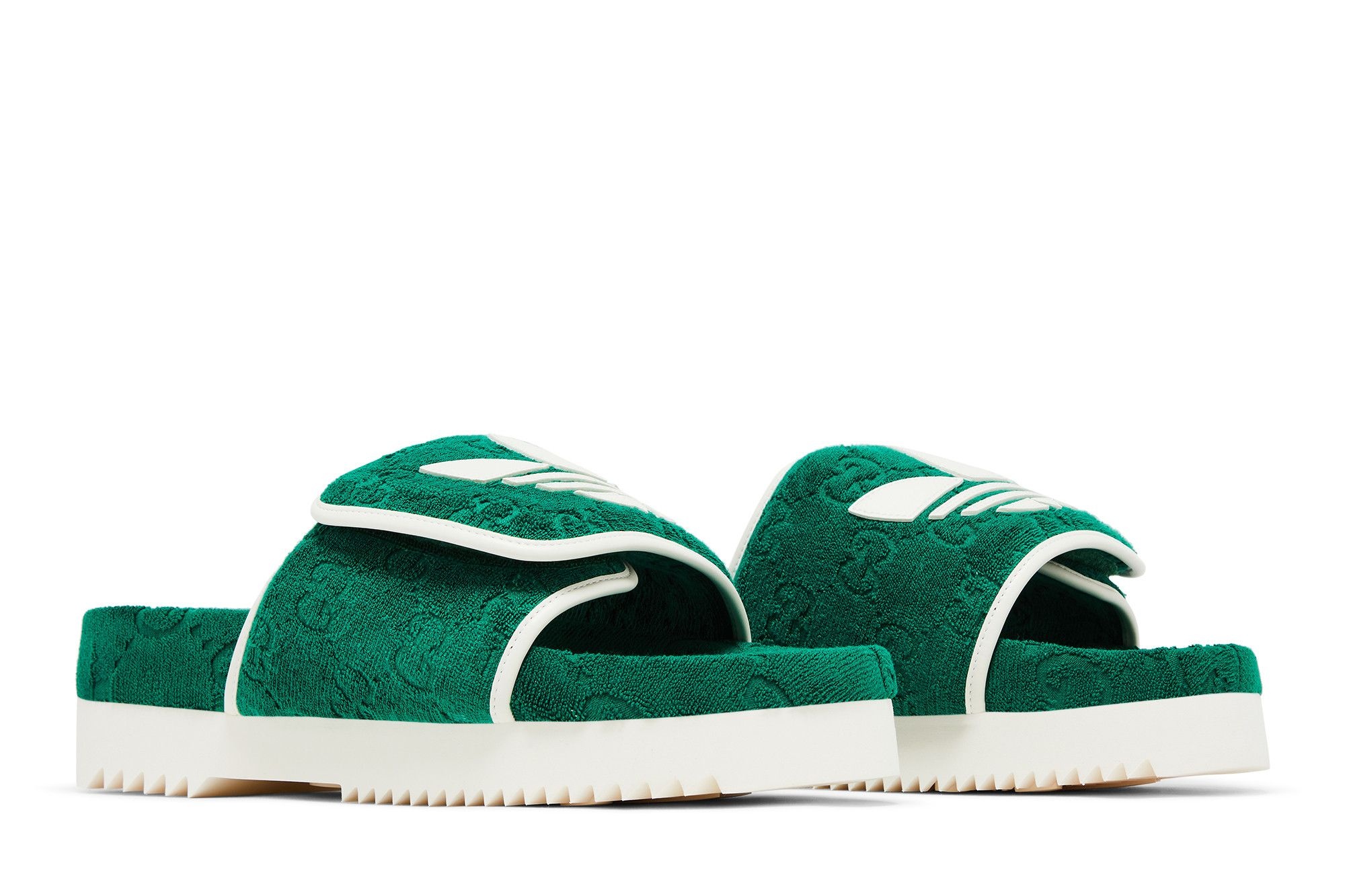Adidas x Gucci GG Platform Sandal 'Green Cotton Sponge'