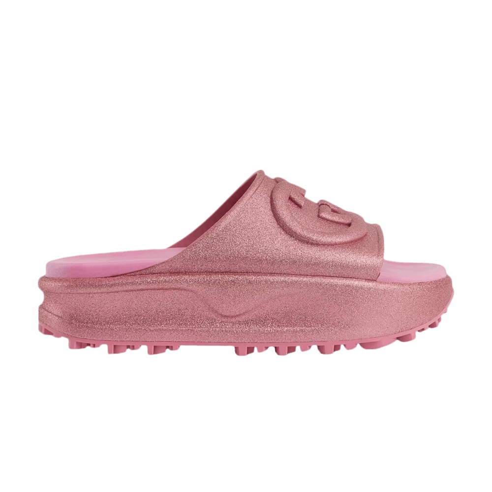 Gucci Wmns Slide Sandal 'Interlocking G - Metallic Rose Pink'