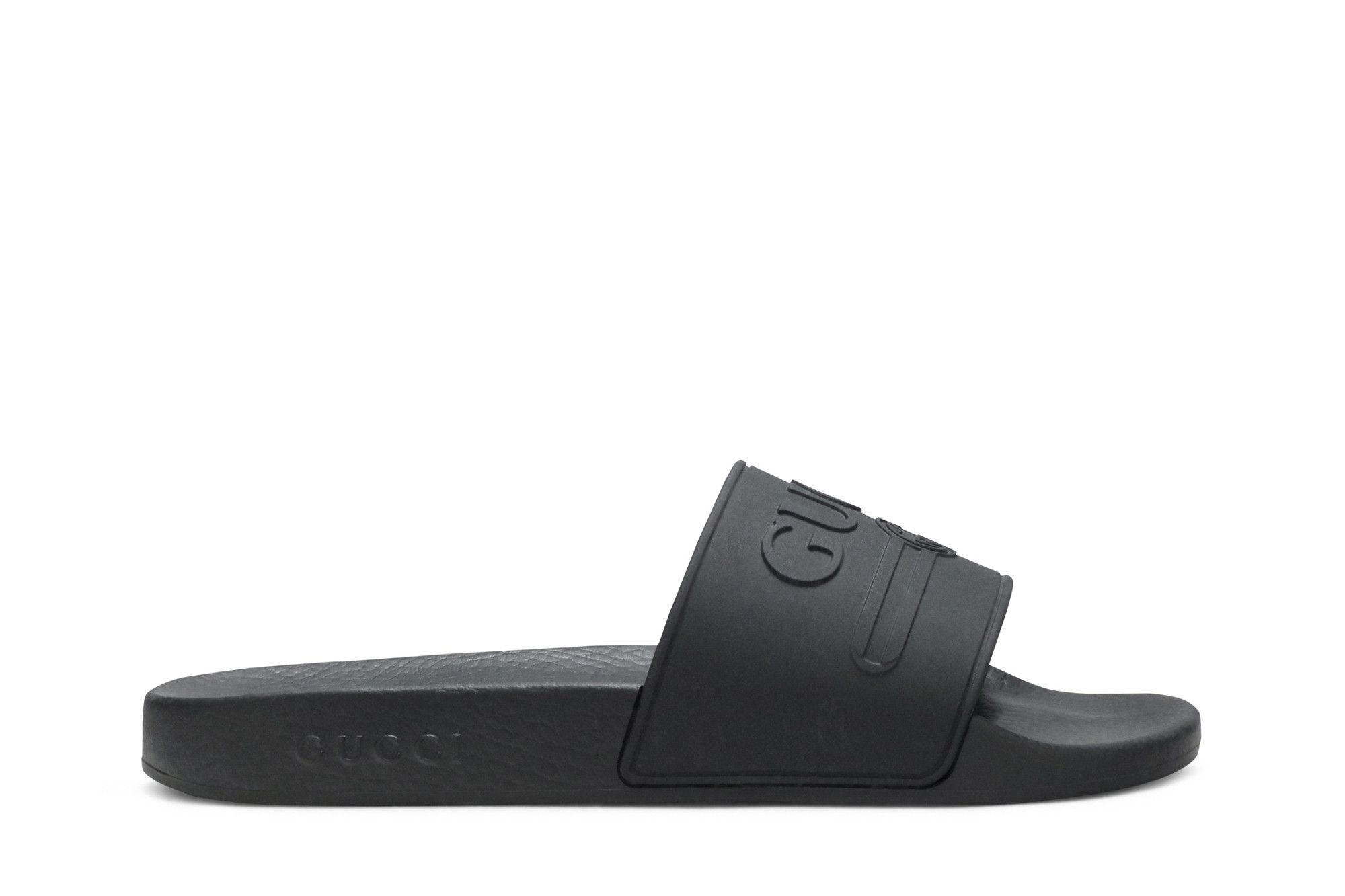 Gucci Logo Rubber Slide 'Black'