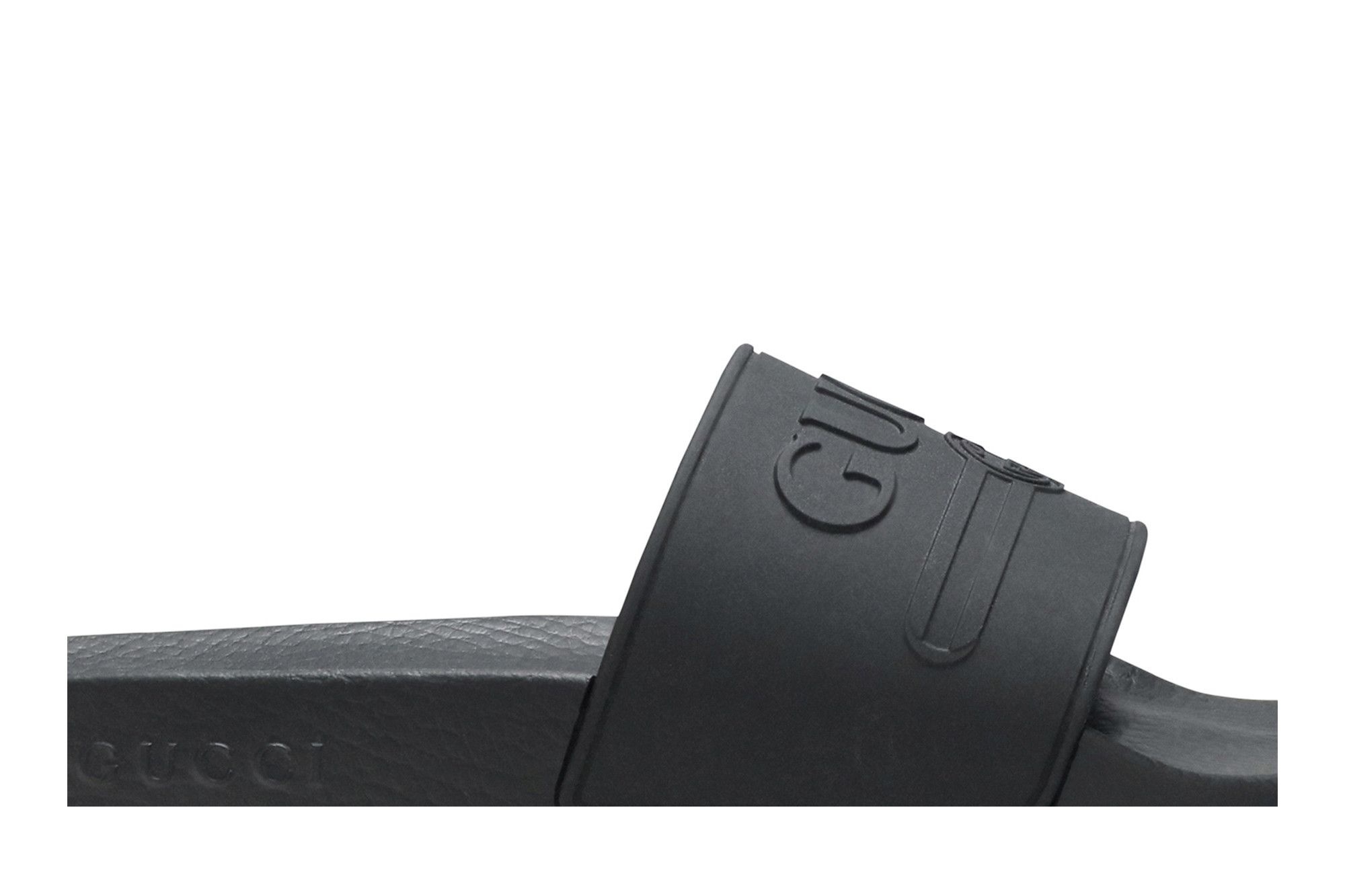 Gucci Logo Rubber Slide 'Black'