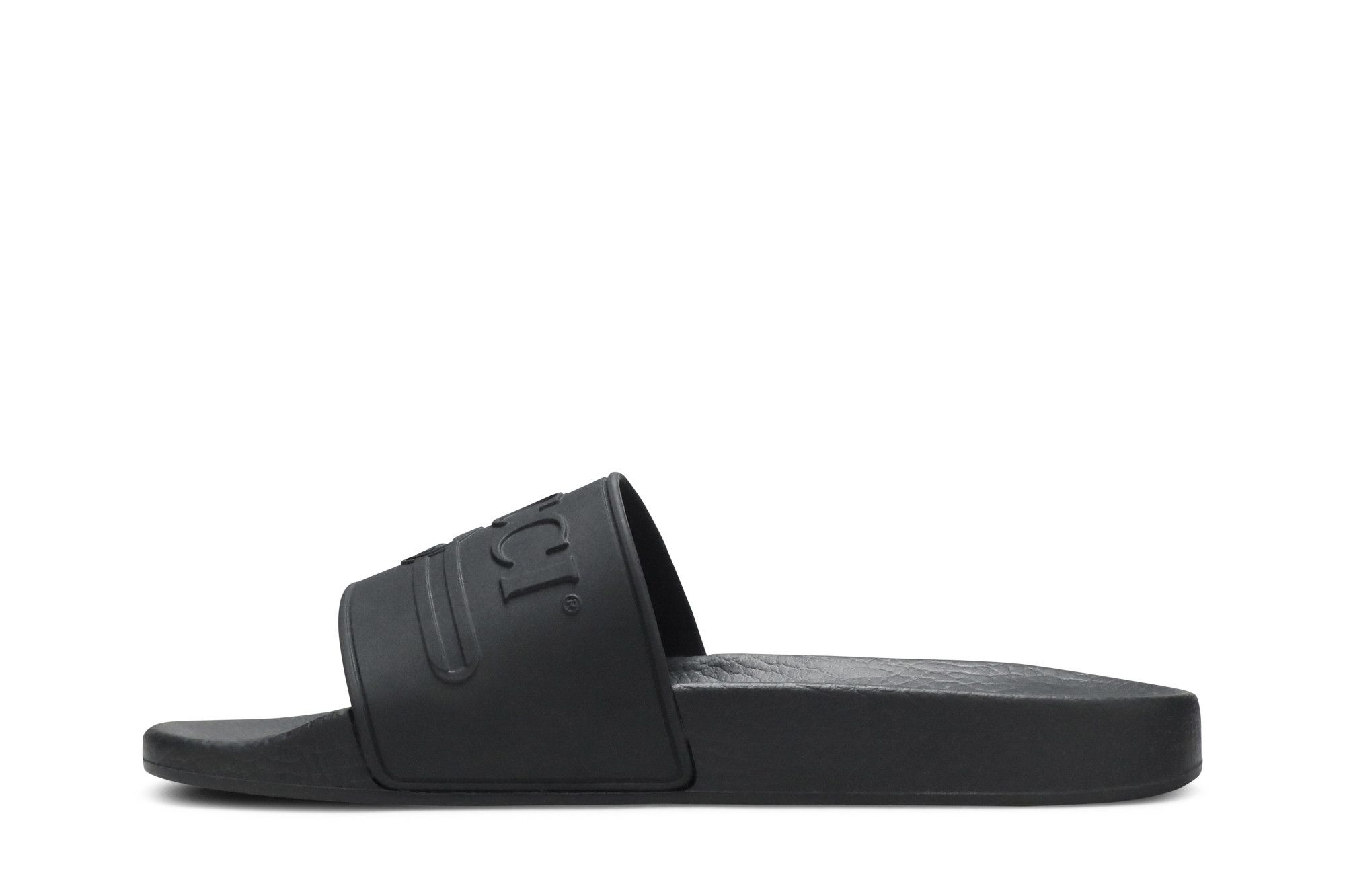 Gucci Logo Rubber Slide 'Black'