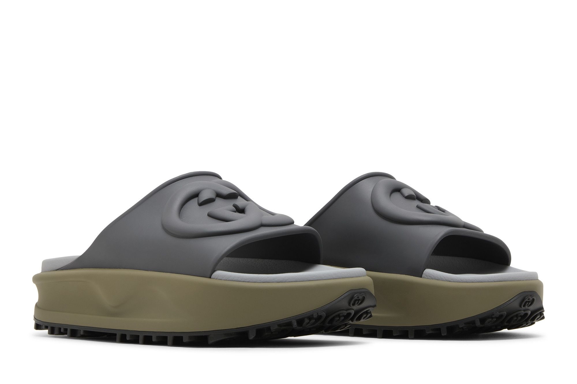 Gucci Sandal 'Interlocking G - Dark Grey Khaki'