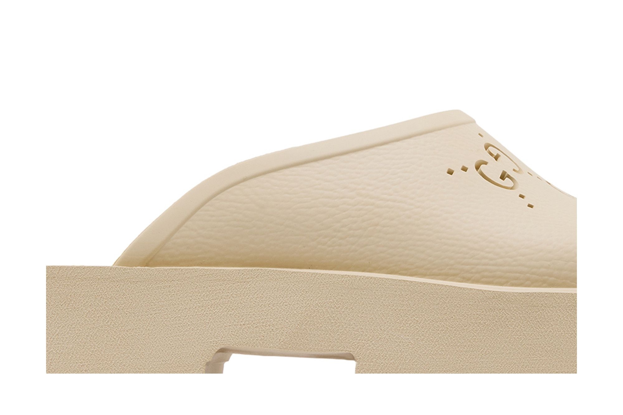Gucci Wmns Platform Perforated G Sandal 'White Rubber'
