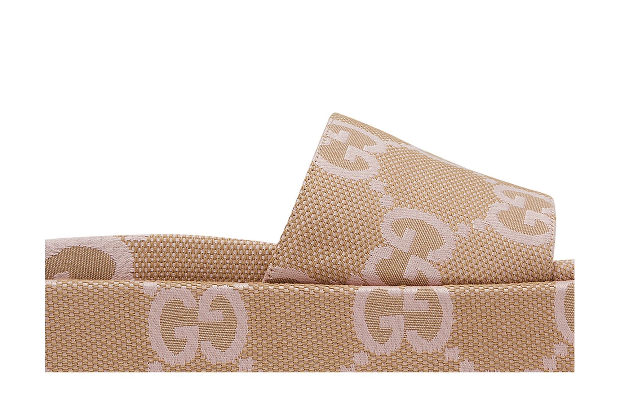 Gucci Wmns Platform Slide Sandal 'Jumbo GG - Beige Light Pink'
