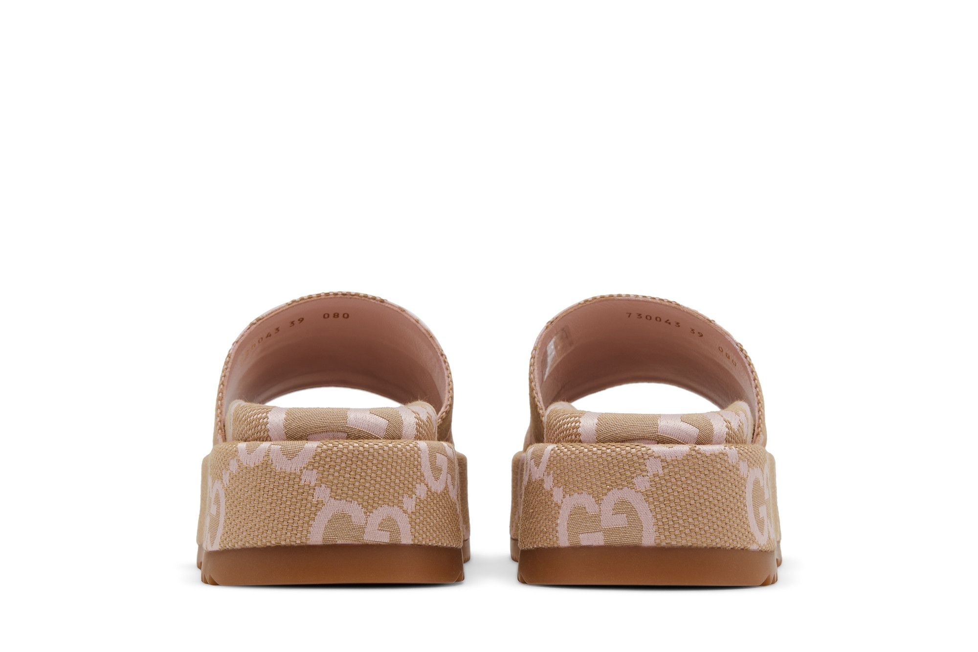 Gucci Wmns Platform Slide Sandal 'Jumbo GG - Beige Light Pink'