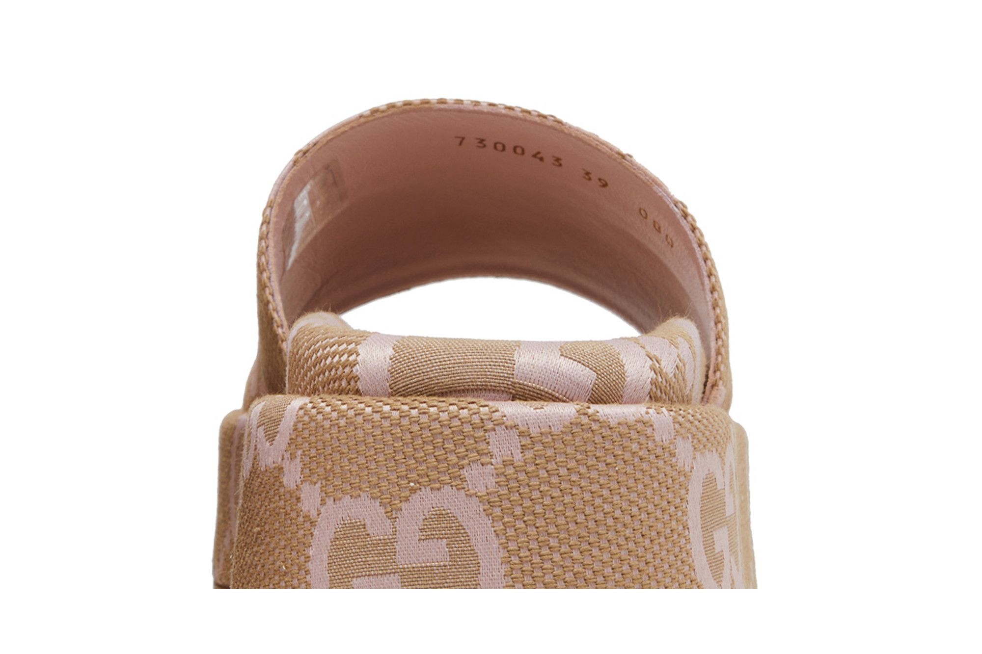 Gucci Wmns Platform Slide Sandal 'Jumbo GG - Beige Light Pink'