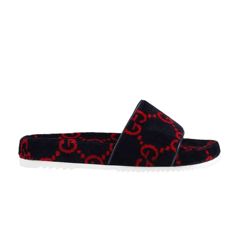 Gucci GG Terry Cloth Slide 'Blue Red'