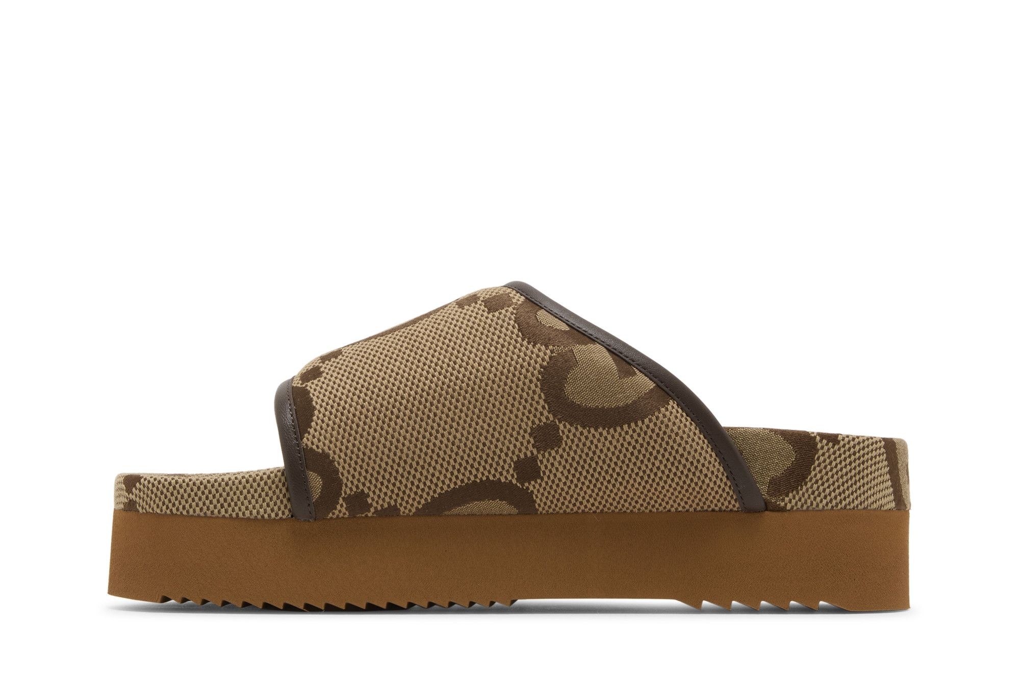 Gucci Wmns Jumbo GG Platform Slide 'Camel Ebony Monogram'