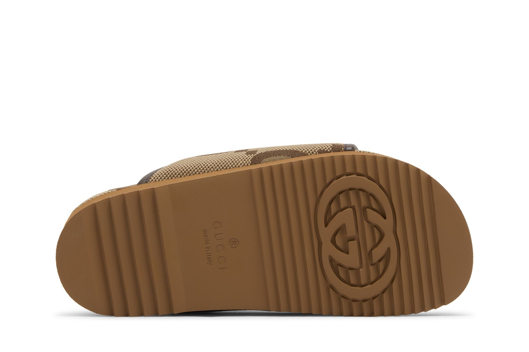 Gucci Wmns Jumbo GG Platform Slide 'Camel Ebony Monogram'