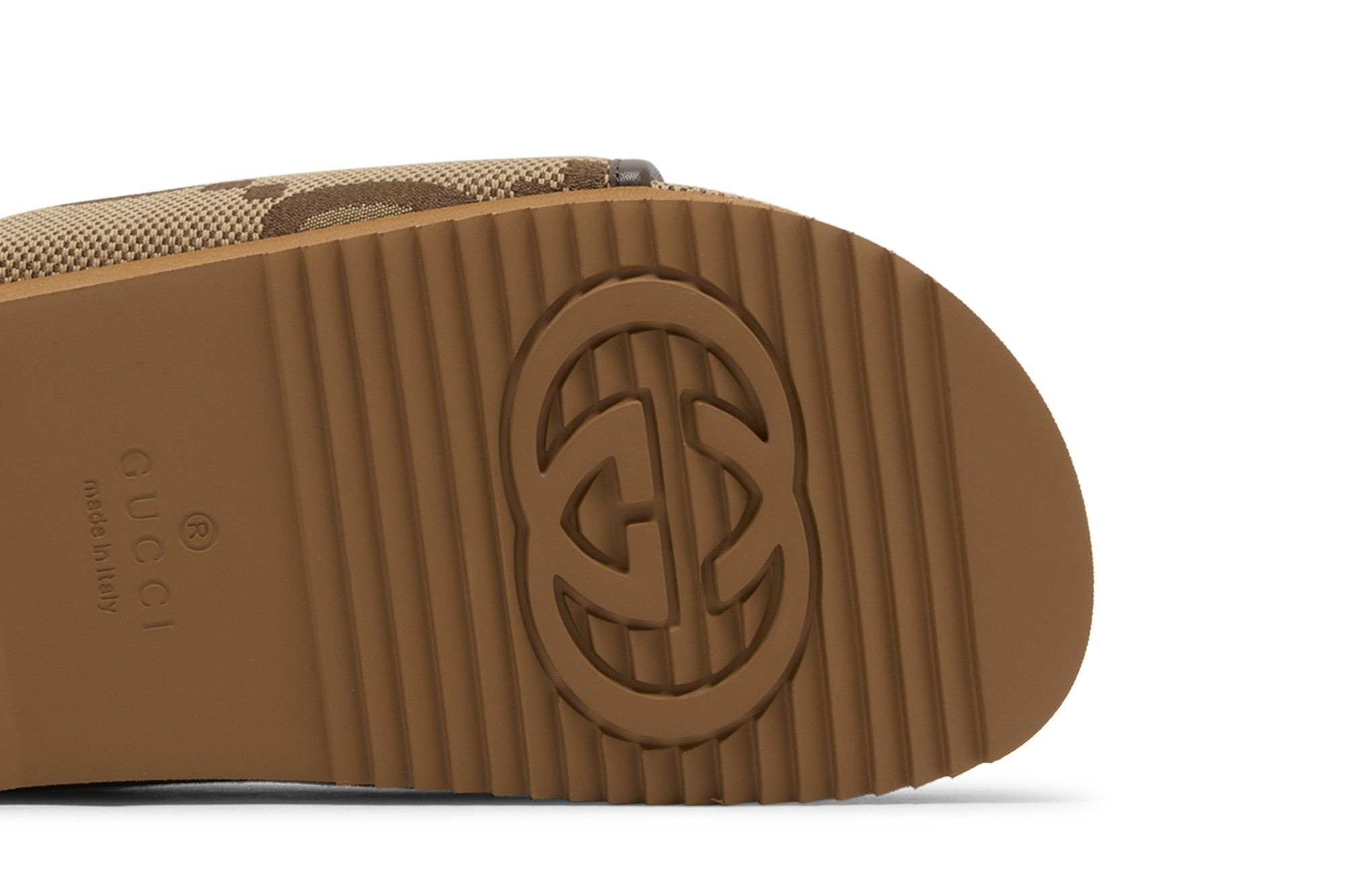 Gucci Wmns Jumbo GG Platform Slide 'Camel Ebony Monogram'