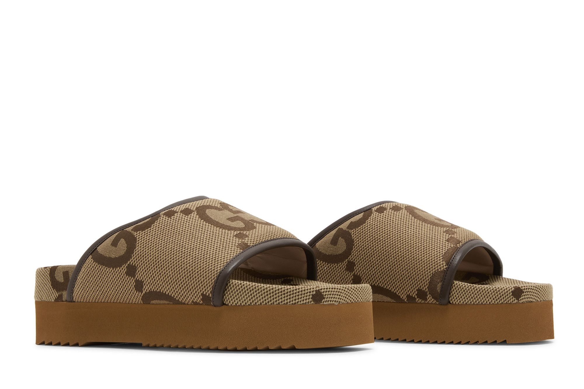 Gucci Wmns Jumbo GG Platform Slide 'Camel Ebony Monogram'