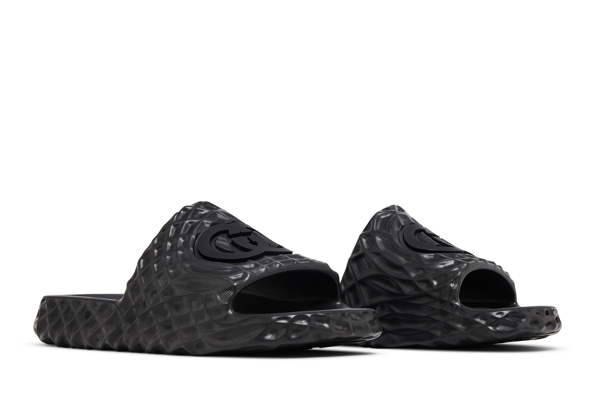 Gucci Slide Sandal 'Interlocking G - Black Water Ripples'