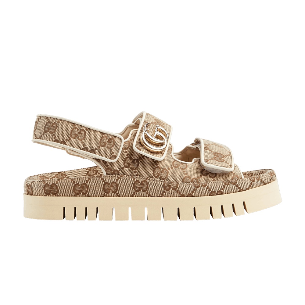 Gucci Wmns Sandal 'GG Canvas - Beige Dark Brown'
