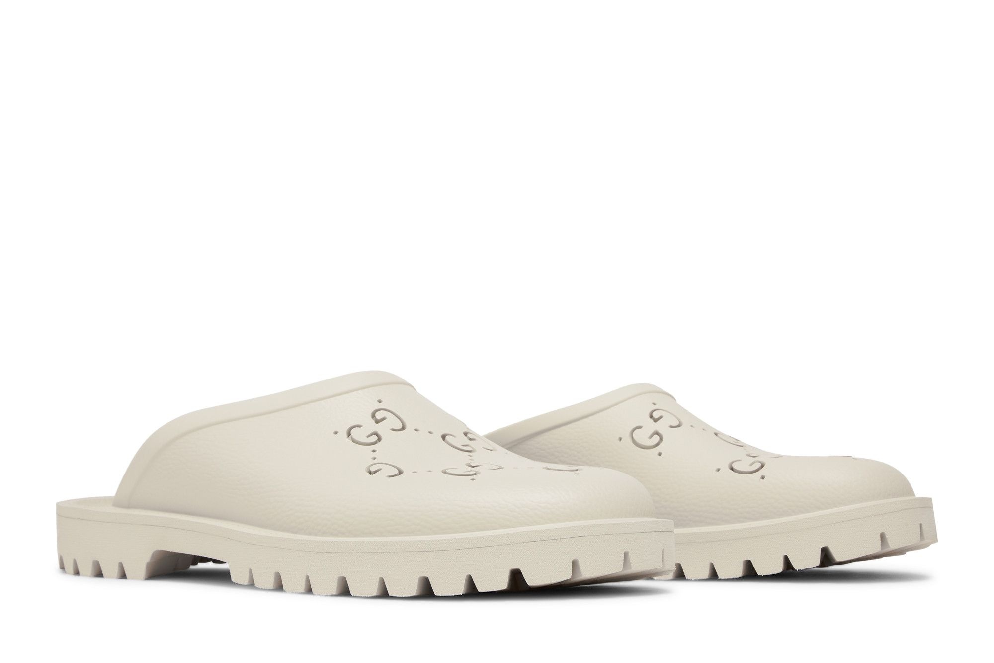 Gucci Slip On Sandal 'Cut Out Monogram - Mystic White'