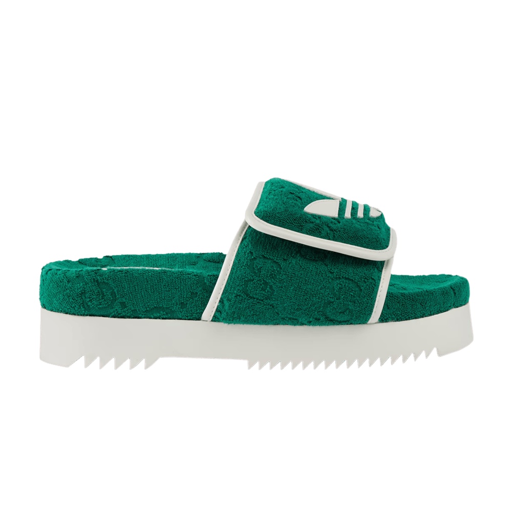 Adidas x Gucci Wmns GG Platform Sandal 'Green Cotton Sponge'