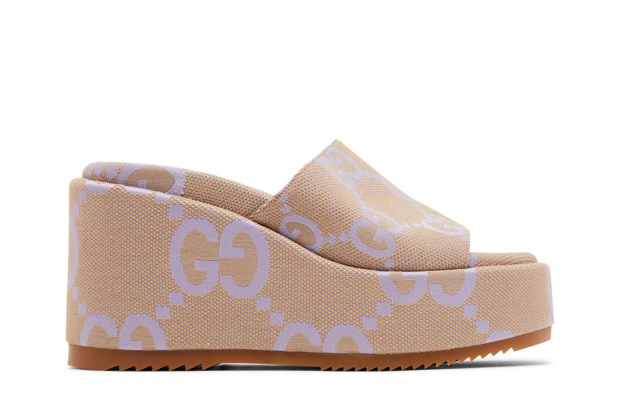 Gucci Wmns Platform Sandal 'Jumbo GG - Beige Lapis'