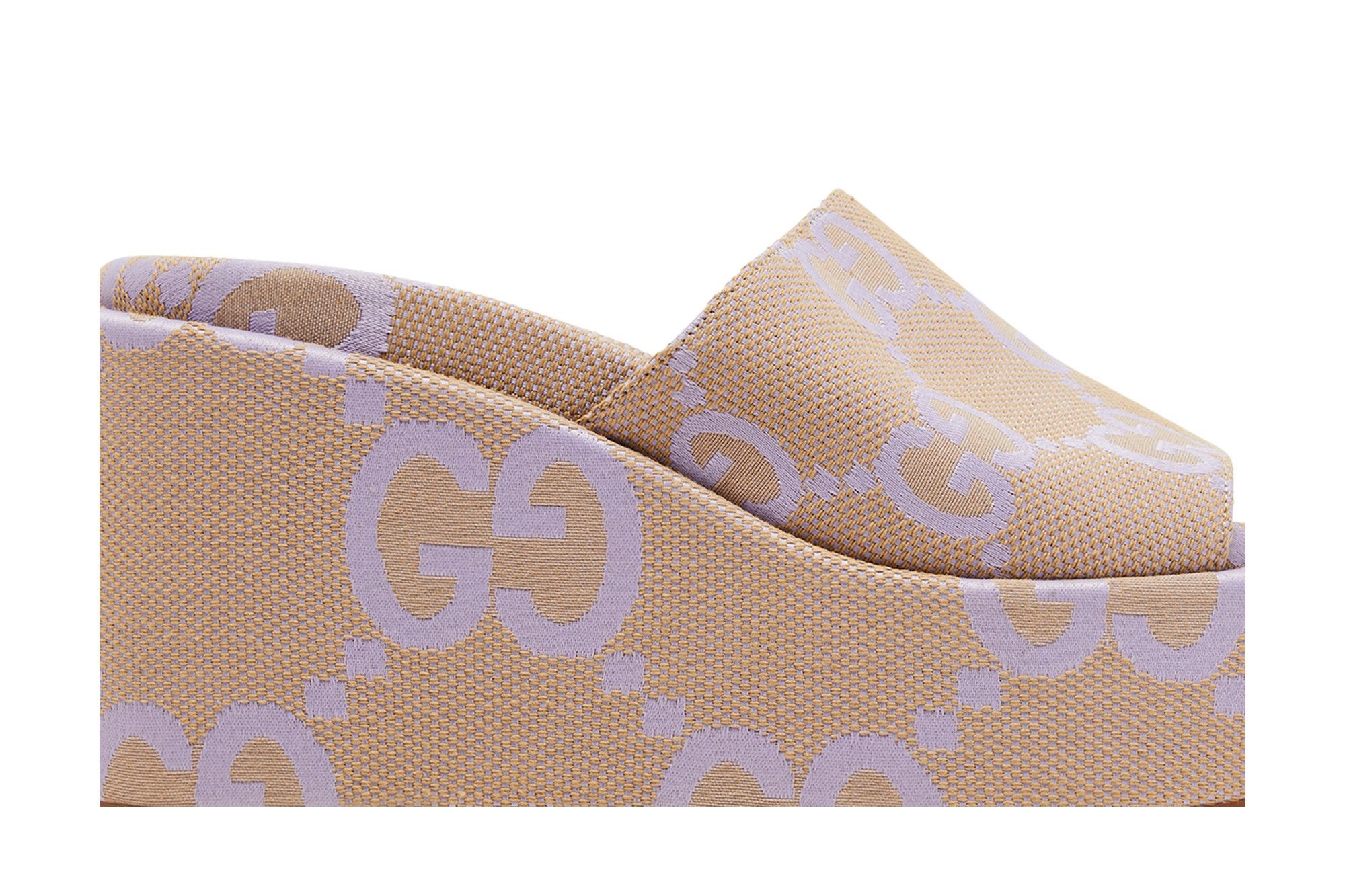 Gucci Wmns Platform Sandal 'Jumbo GG - Beige Lapis'