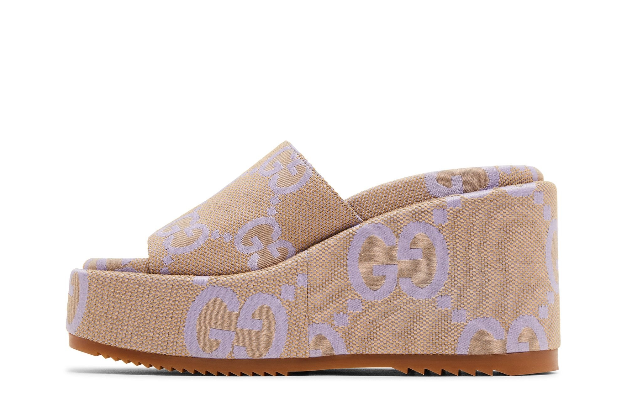 Gucci Wmns Platform Sandal 'Jumbo GG - Beige Lapis'