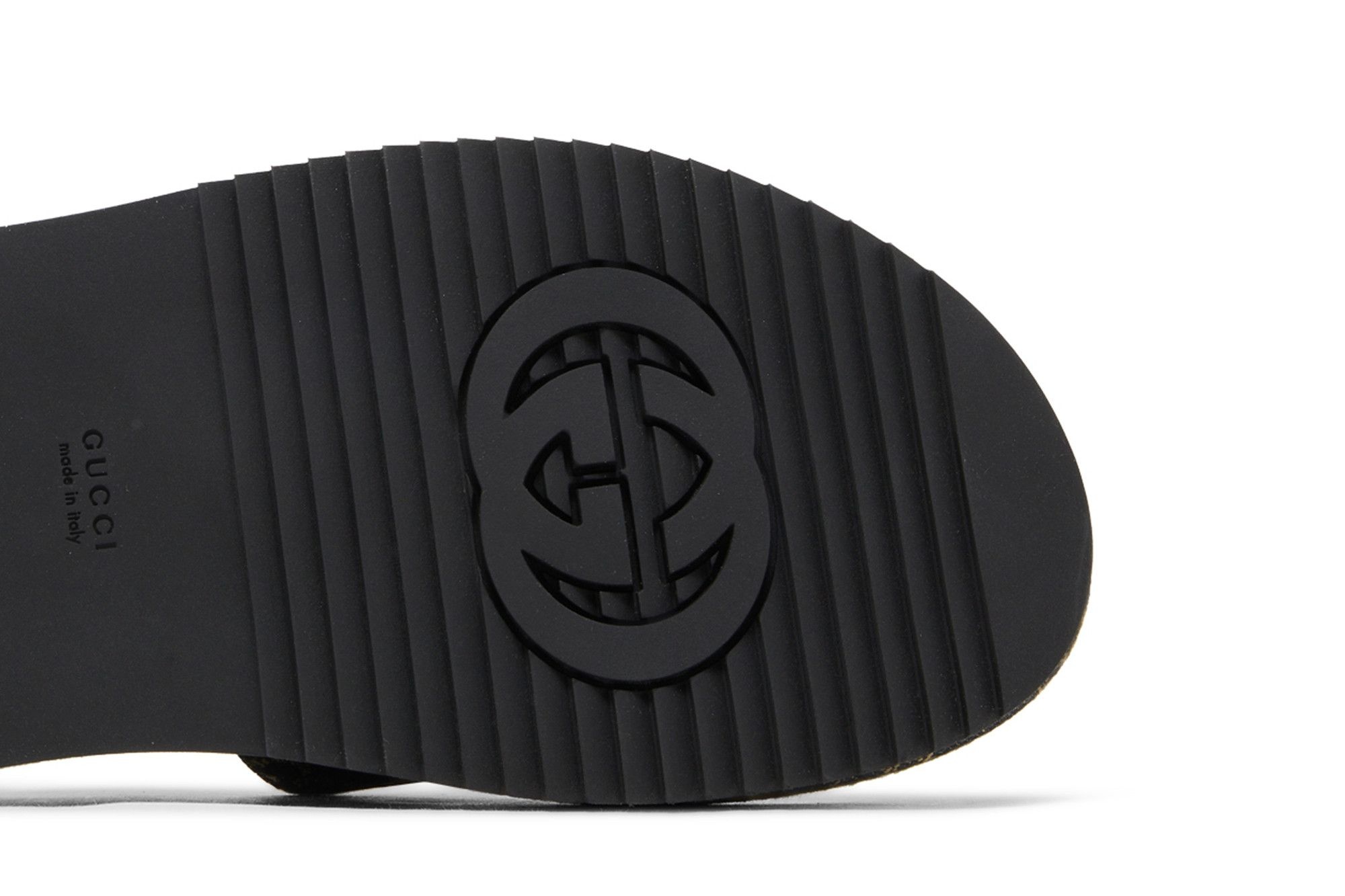 Gucci Wmns GG Lame Platform Slide Sandal 'Black'