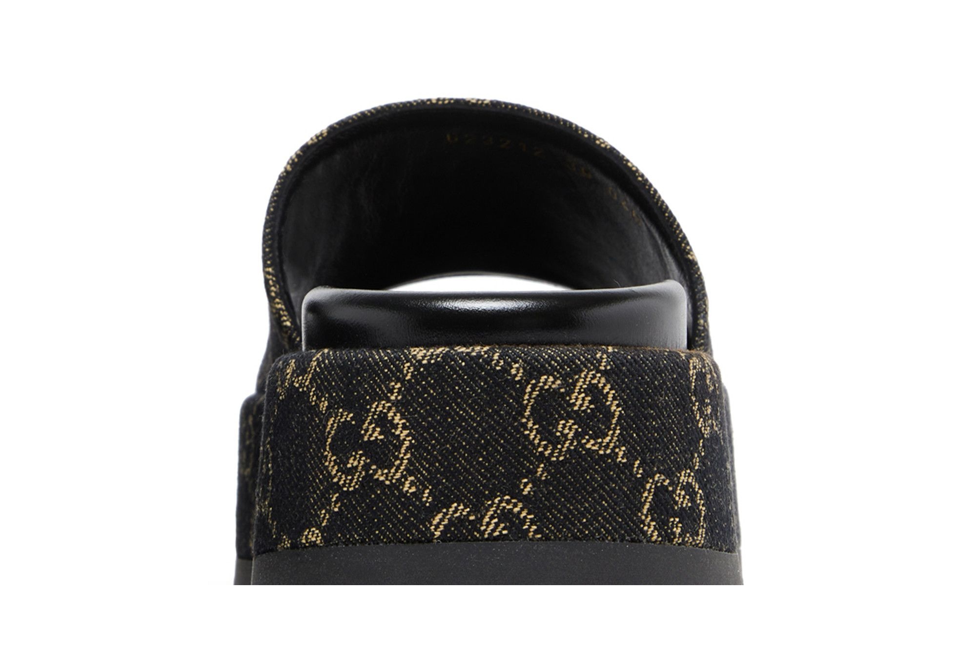 Gucci Wmns GG Lame Platform Slide Sandal 'Black'