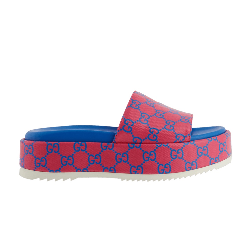 Gucci Wmns GG Platform Sandal 'Fuchsia Blue'