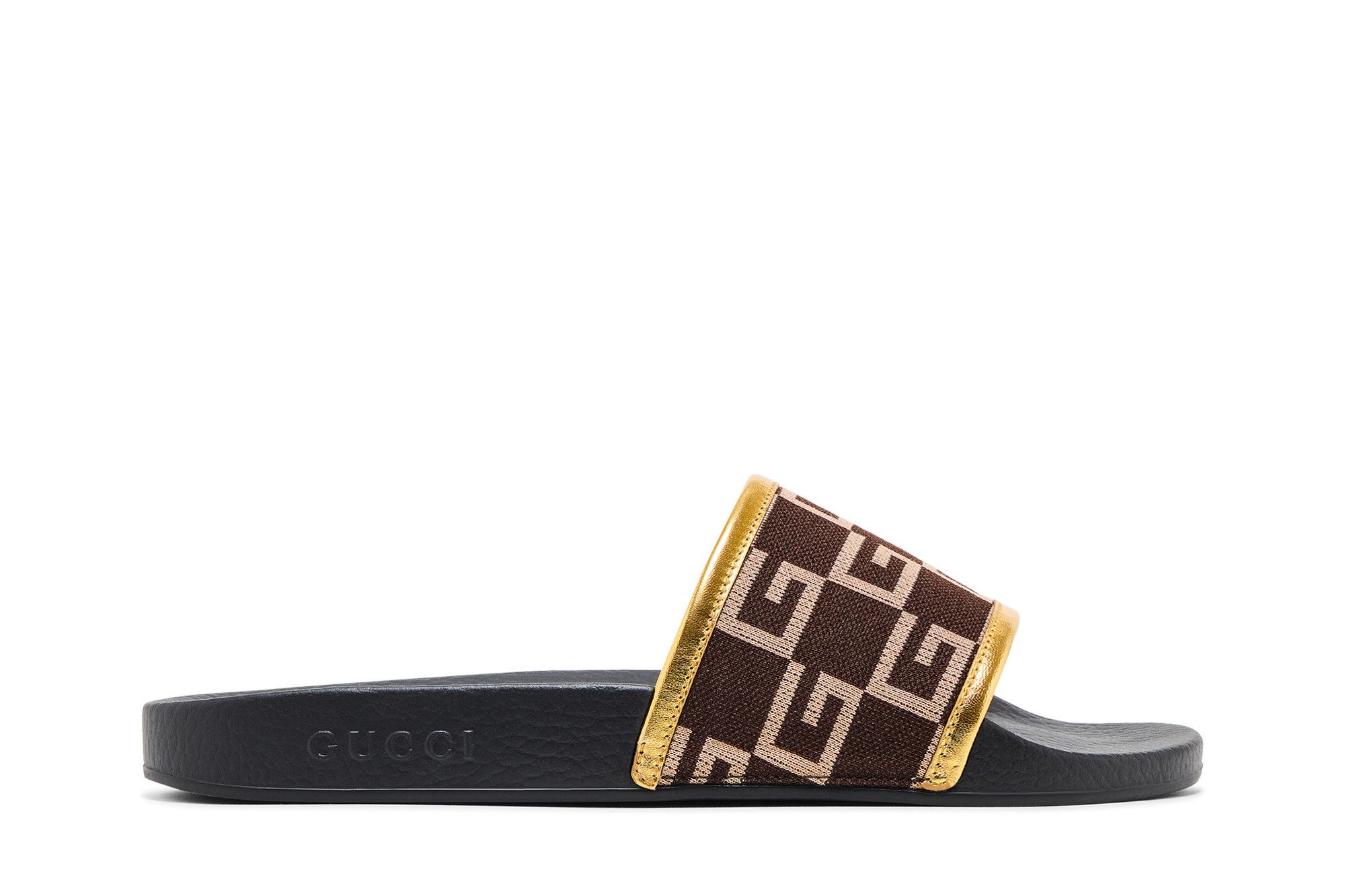 Gucci Pursuit 72 Knit Slide 'Brown Gold'