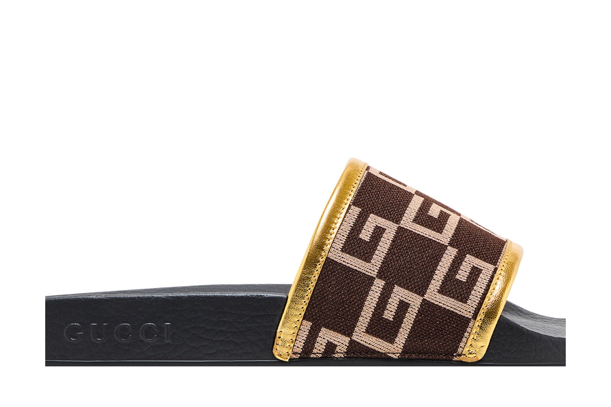 Gucci Pursuit 72 Knit Slide 'Brown Gold'