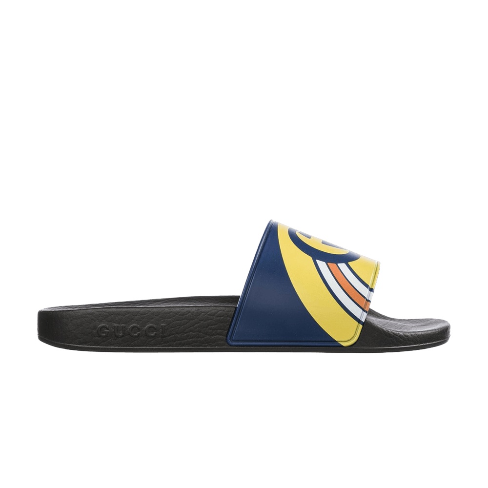 Gucci Pursuit Logo Slides 'Gold Navy'
